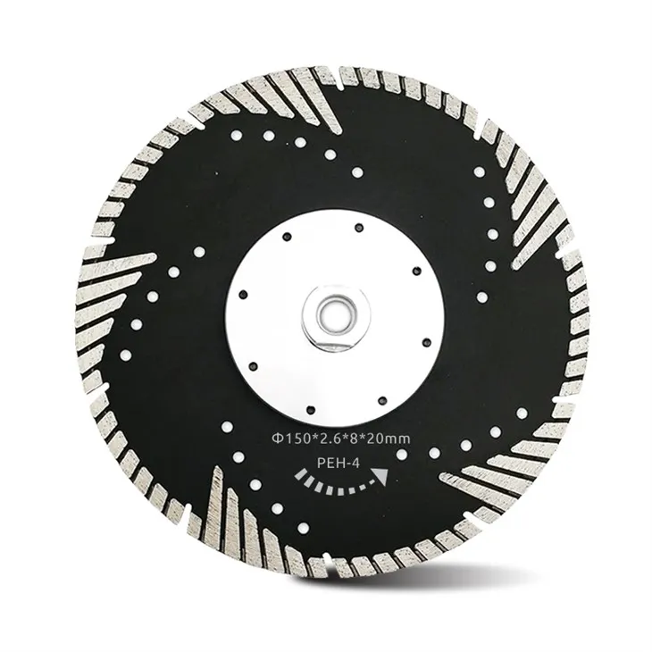 Sintered Diamond Segmented Protection Bevel Turbo Blades With Flange
