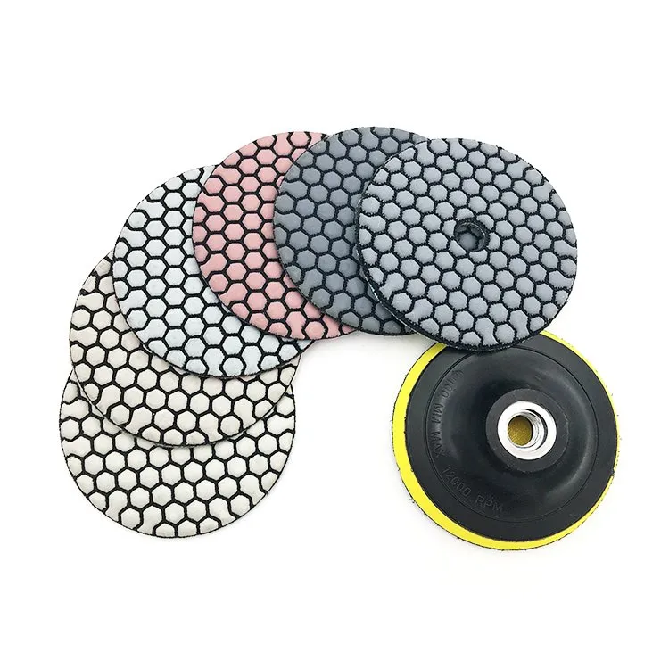 Stone Competitive 4inch 7 Step Dry Diamond Polishing Pads