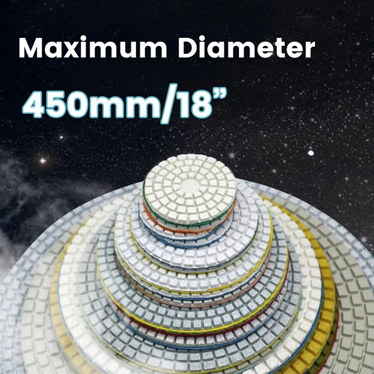 Large-diameter-diamond-wet-polishing-pad